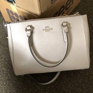 Coach outlet grey-white bag